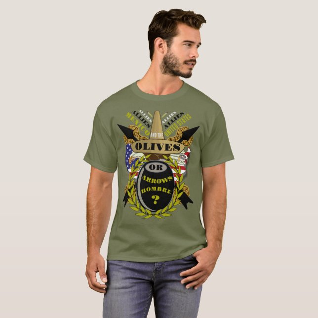 T-shirt Olives ou flèches Hombre Alliés Mexique et Amériqu (Devant entier)
