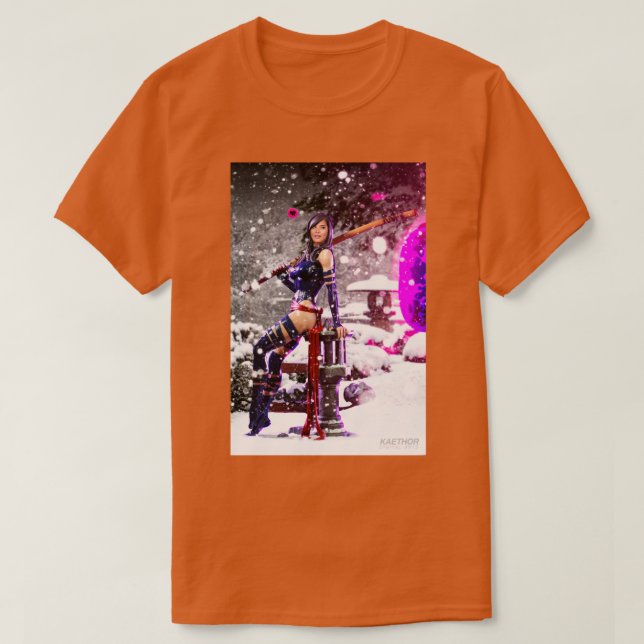 T-shirt Olivia Munn comme Psylocke (Design devant)
