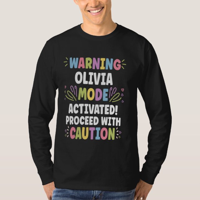 T-shirt OLIVIA Nom personnalisé Funny mignon OLIVIA person (Devant)