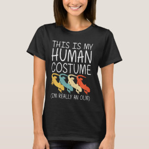 T-shirt Olm Halloween Costume humain Salamander Animal Fac