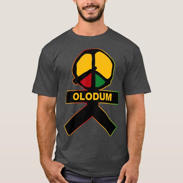 T-shirt OLODUM Battre Il Piano Paix Anti Guerre (Devant)