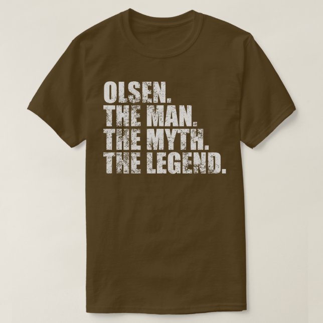 T-shirt Olsen Nom de famille Olsen nom de famille Olsen no (Design devant)