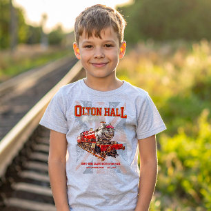 T-shirt Olton Hall Train à vapeur Vintage Anglais Locomoti