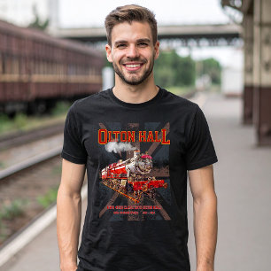 T-shirt Olton Hall Train à vapeur Vintage Anglais Locomoti