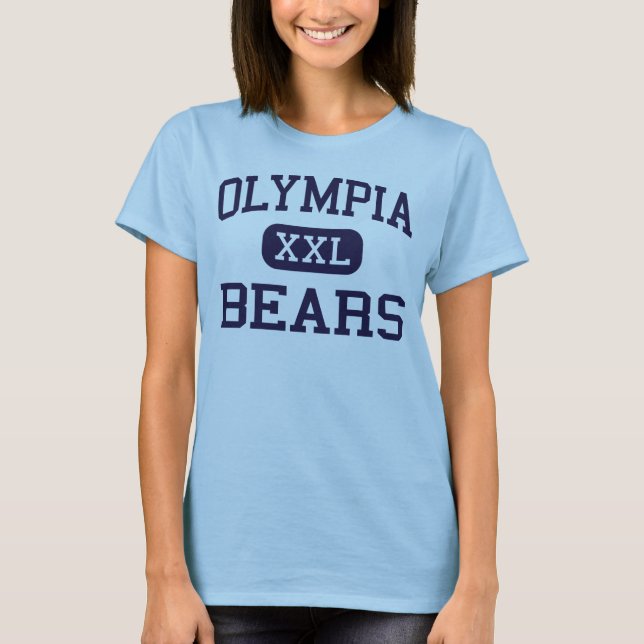 T-shirt Olympia - ours - lycée - Olympia Washington (Devant)