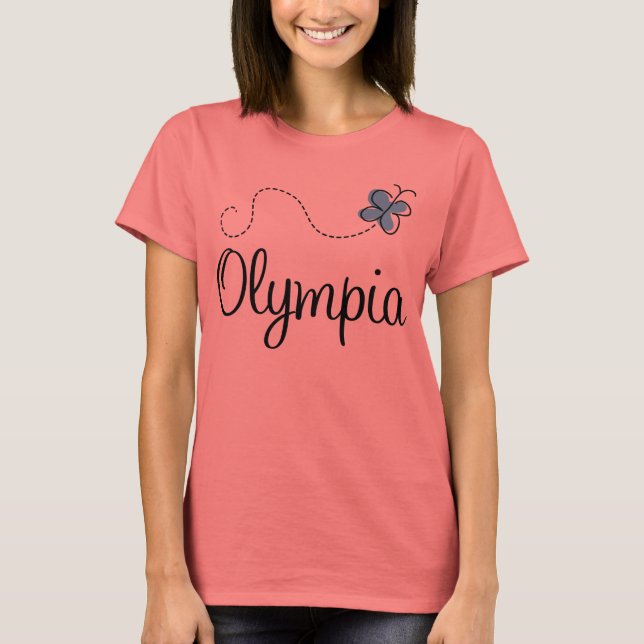 T-shirt Olympia WA Washington Butterfly Tee - shirt (Devant)
