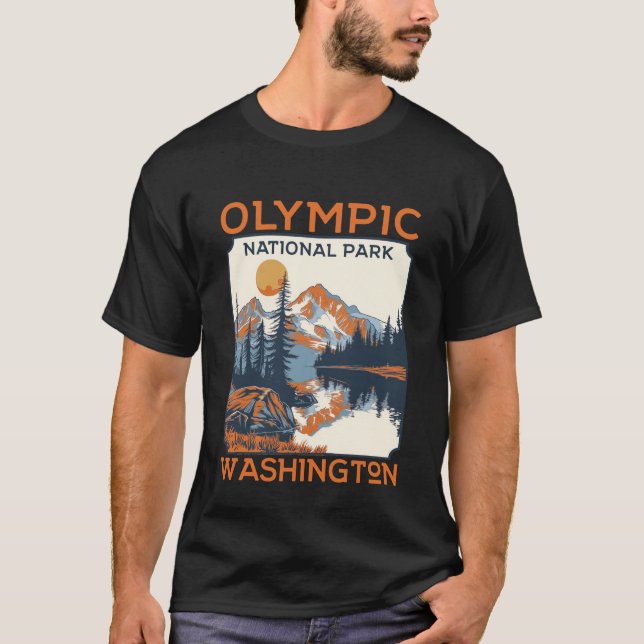 T-shirt Olympic National Park-Washington Adventure (Devant)
