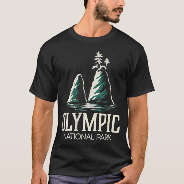 T-shirt Olympic National Park Washington (sur le devant et (Devant)