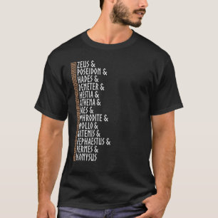 T-shirt Olympiens Dieux Antiques Grecs Vie Grecque Mythe G