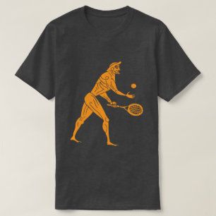 T-shirt Olympiens modernes anciens Jouer Tennis Sombre