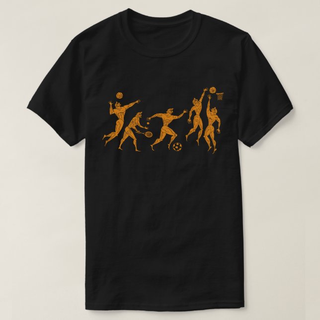 T-shirt Olympiens modernes anciens Sports Sombre (Design devant)
