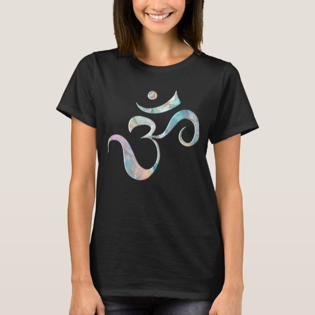 T-shirt Om Marbré Beige  (Devant)