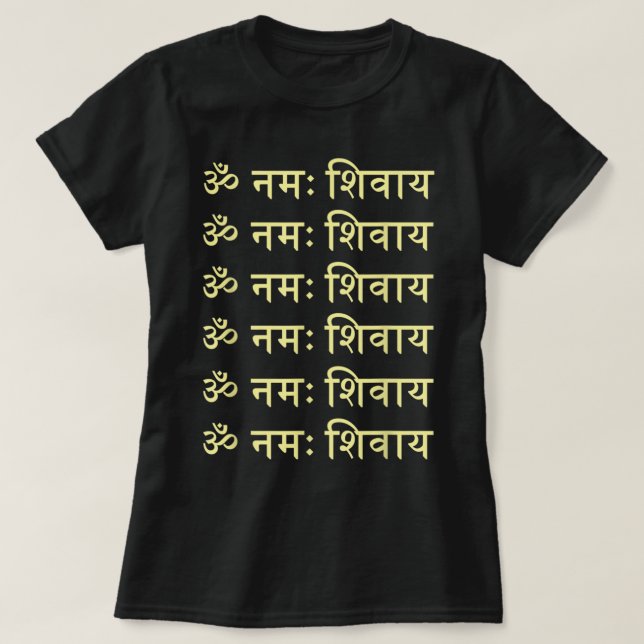 T-shirt Om Namah Shivaya Hindi Sanskrit Mantra Aum Namo Sh (Design devant)