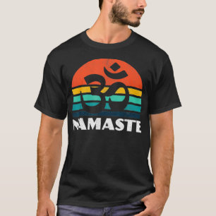 T-shirt Om Namaste Rétro Méditation Exercice Exercice Yoga