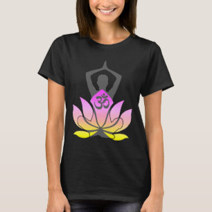 T-shirt OM Namaste Spirituelle Lotus Fleur Yoga Pose