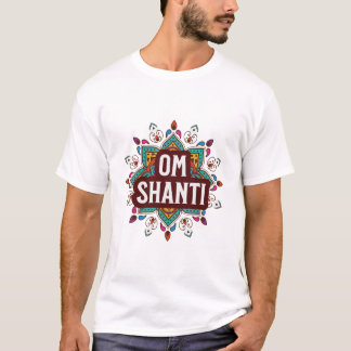 T-shirt Om Shanti Mandala Design