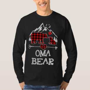 T-shirt Oma Bear Pajama de Noël Rouge Plaid Buffalo Famill