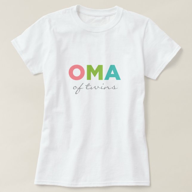 T-shirt Oma des jumeaux (Design devant)