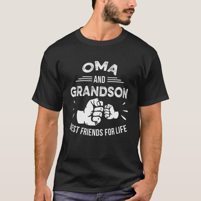 T-shirt Oma Et Grandson Qui Correspondaient À La Première  (Devant)