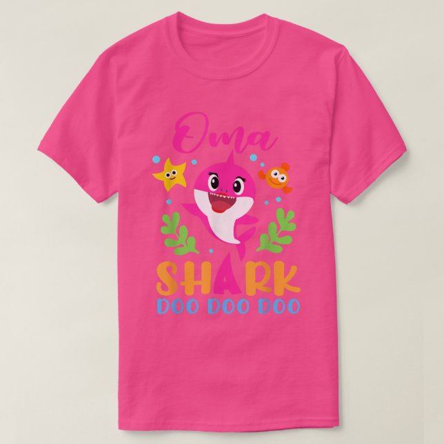 T-shirt Oma Shark  Oma Shark Lover Family Mothers Day613  (Design devant)