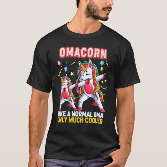 T-shirt Omacorn Comme Un Oma Normal Seulement Beaucoup De  (Devant)