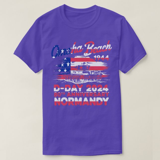 T-shirt Omaha Beach 1944 Jour 2024 80ème anniversaire Norm (Design devant)