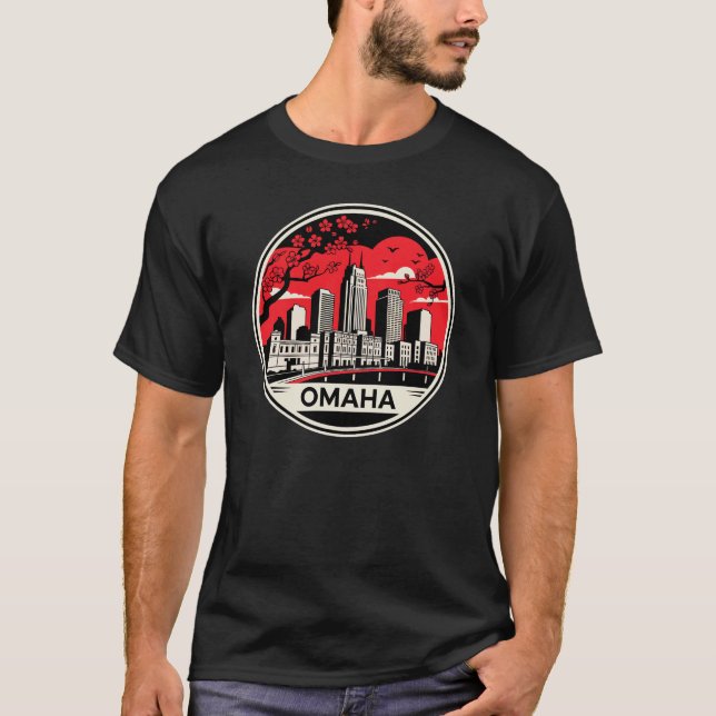 T-shirt Omaha City Nebraska USA (Devant)