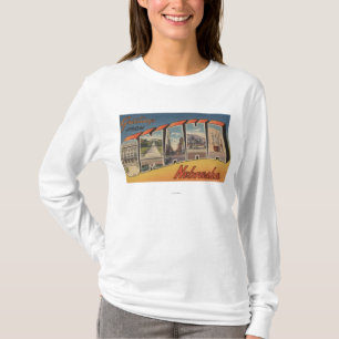 T-shirt Omaha, lettre ScenesOmaha, Ne de NebraskaLarge
