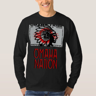 T-shirt Omaha Nation Drapeau Indigène Amérindien Tête