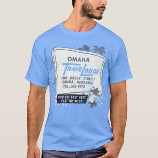 T-shirt Omaha Travel Lodge Retro Esthétique du milieu du s