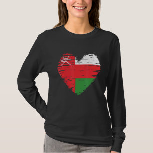 T-shirt Oman Coeur Omani Drapeau Omani Pride