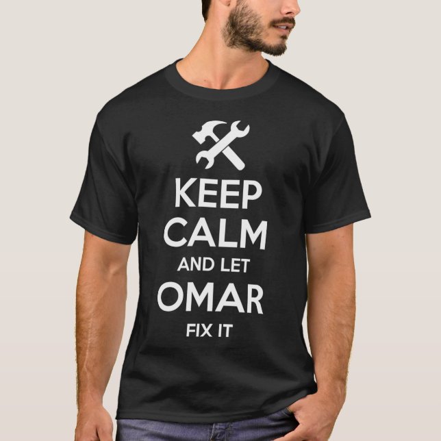 T-shirt OMAR Correction Devis Drôle Anniversaire Nom perso (Devant)