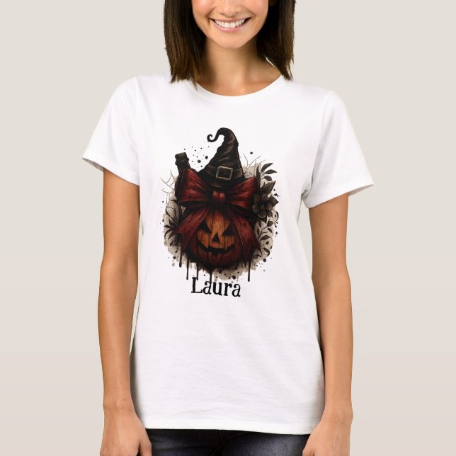 T-shirt Ombre Aura foncé - Nom personnalisé Carte  (Devant)