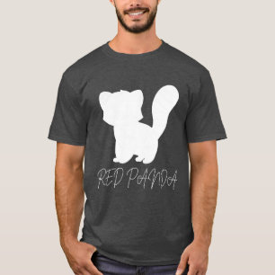 T-shirt Ombre blanche panda rouge