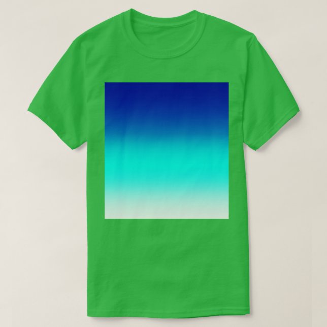 T-shirt Ombre de dégradé d'eau bleu de la mer des Caraïbes (Design devant)