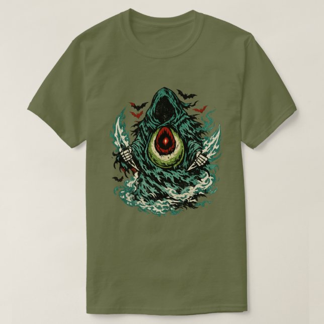 T-shirt Ombre de l'avocat Fantôme Halloween — Art Rétro So (Design devant)