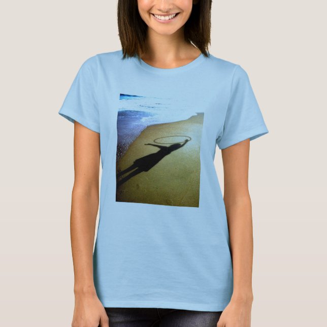 T-shirt Ombre de plage de cercle (Devant)