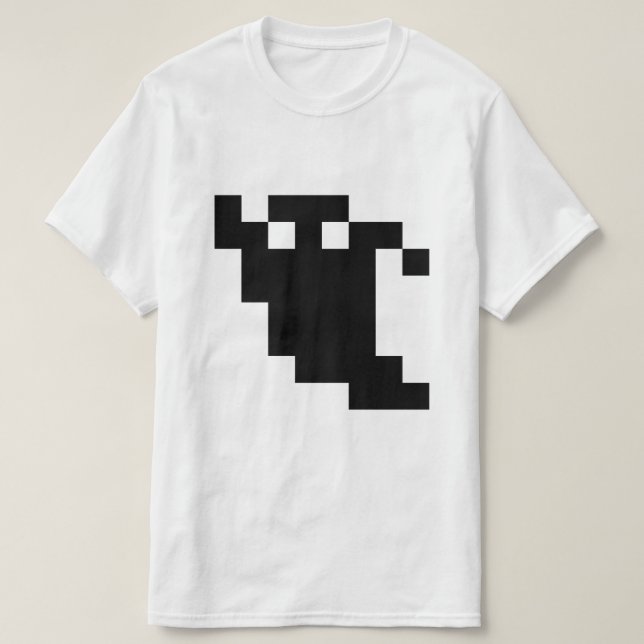T-shirt Ombre fantôme de 8 bits Pixel (Design devant)