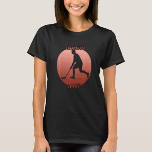 T-shirt Ombre Floorball Dans Un Cercle Rouge