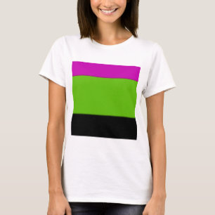 T-shirt Ombre rose, verte et noire