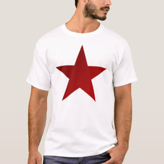 T-shirt Ombre rouge d'étoile sur le blanc