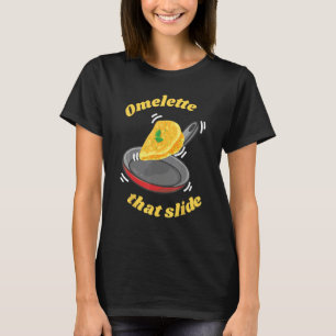 T-shirt Omelette qui glisse Œufs petit déjeuner Omelette