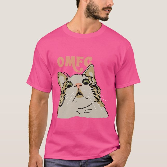 T-shirt OMFG Surprised Chat mème viral chat (Devant)