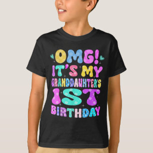 T-shirt Omg C'est Le 1er Anniversaire De Ma Petite-fille F