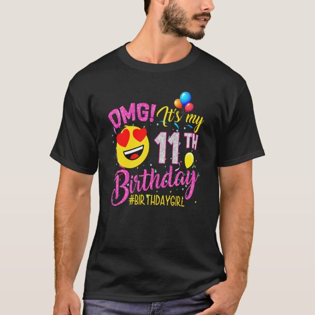 T-shirt Omg C'est ma 11e fille de 11 ans (Devant)