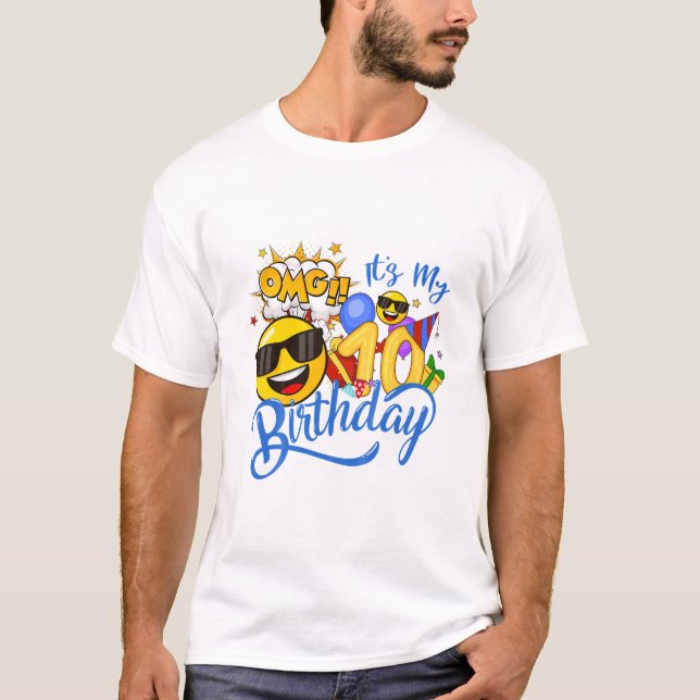 T-shirt OMG C'est mon 10e anniversaire garçon (Devant)
