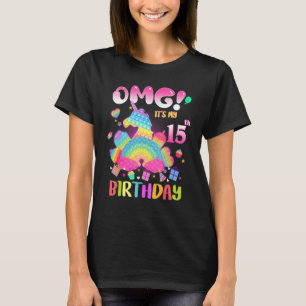 T-shirt Omg C'est mon 15e anniversaire fille Fidget 15 ans