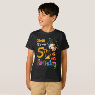 T-shirt OMG C'est mon 5e anniversaire Gi mou mou 5 ans