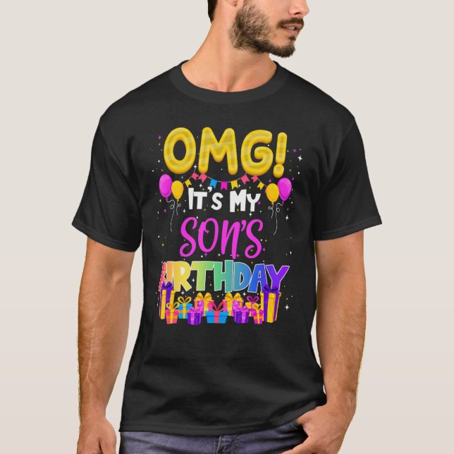 T-shirt Omg C'Est Mon Fils Anniversaire (Devant)