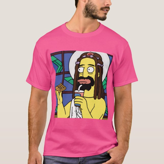 T-shirt Omg Jésus aime vraiment les gaufres (Devant)